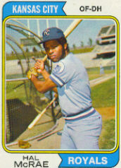 1974 Topps Baseball Cards      563     Hal McRae